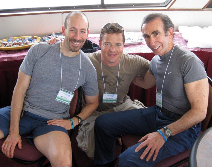 Josh Bezoni with business mentors Josh Polish and Joe Sugarman